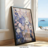 Floral Wall Art, Anemone Flower Print, Botanical Art, Blue Pink Painting, Modern Wall Decor, Fine Art Print, Home Decor, Wall Hanging - Tawshia