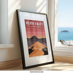 Death Valley Wall Art, National Park Print, Desert Landscape Poster, Modern Home Decor, Travel Gift Idea, Minimalist Artwork - Tawshia