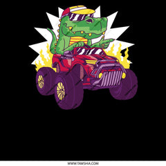 Cool Dinosaur Driving Monster Truck Art product type