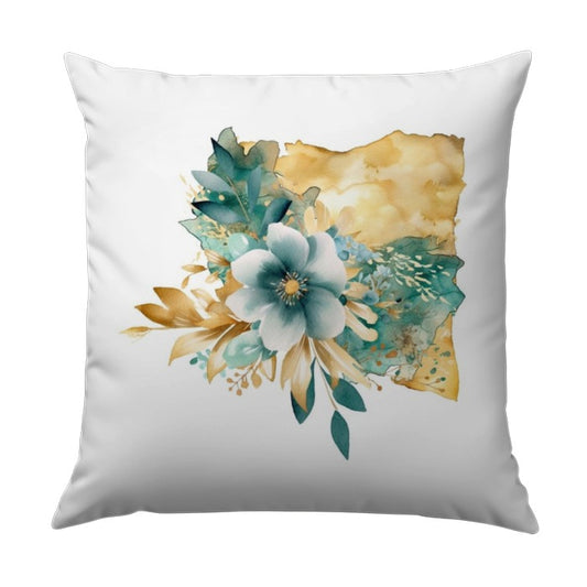 Floral Accent Pillow, Watercolor Flower Pillow, Decorative Throw Pillow, Botanical Cushion, Home Decor Pillow, Accent Pillow - Tawshia