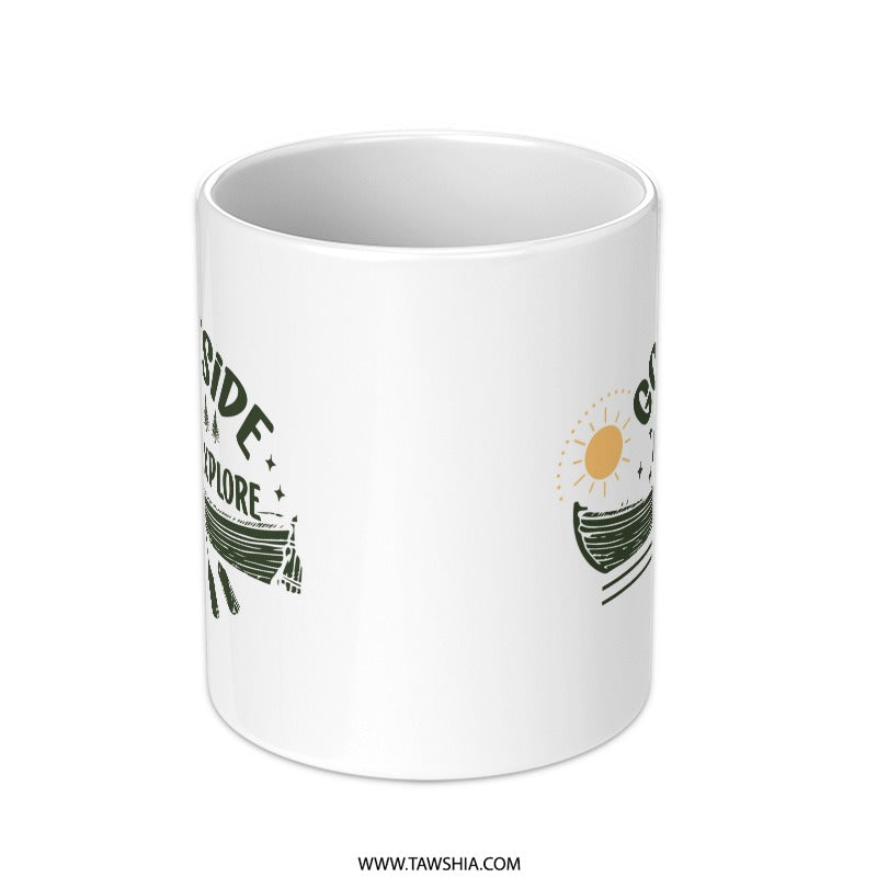 Go Outside Mug, Explore Nature Gift, Adventure Mug, Camper Mug, Outdoorsy Mug, Hiking Mug, Gift For Hiker, Nature Lover Mug, Camping Gift - Tawshia