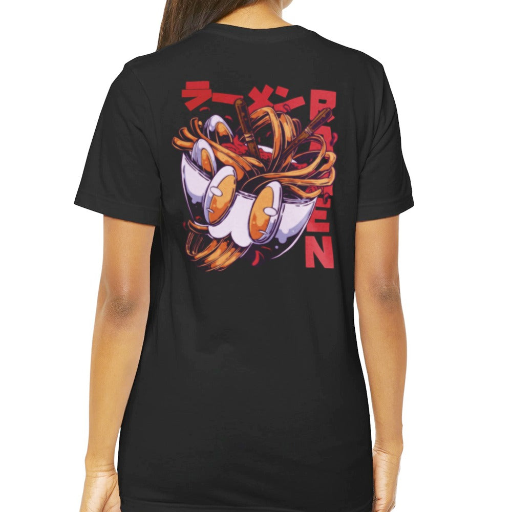 Ramen Bowl Design Graphic Women's Back Print T-shirt product type