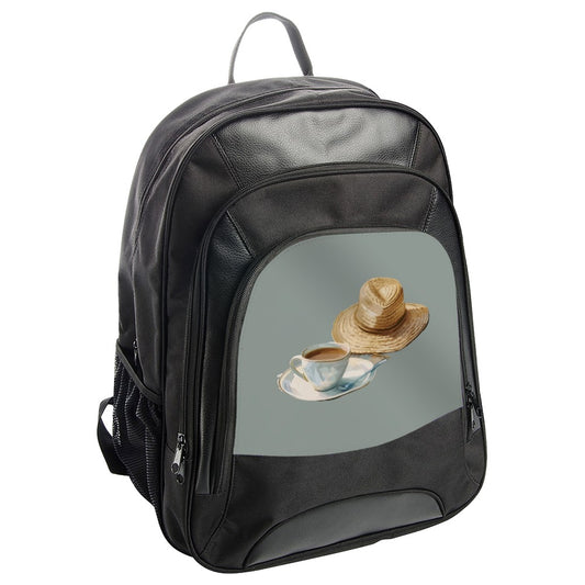Coffee and Hat Backpack, Whimsical Drink, Fashionable Bag, Trendy Backpack, Unique Design, Everyday Backpack, Gift Idea - Tawshia