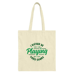 Gamer Tote Bag, I Rather Be Playing Video Games, Gift for Gamers, Geeky Tote, Novelty Tote, Gaming Lover Gift, Video Game Tote - Tawshia