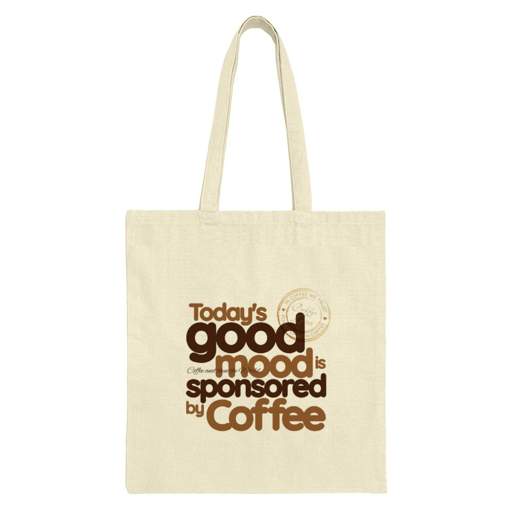 Coffee Tote Bag, Good Mood, Funny Tote, Coffee Lover Gift, Novelty Tote, Reusable Shopping Bag, Grocery Bag, Everyday Bag - Tawshia