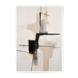 Abstract Art Photographic Print, Beige and Black Modern Art Print, Minimalist Wall Decor, Contemporary Art Photo, Home Decor Art - Tawshia