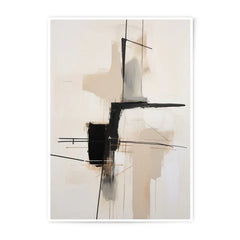 Abstract Art Photographic Print, Beige and Black Modern Art Print, Minimalist Wall Decor, Contemporary Art Photo, Home Decor Art - Tawshia