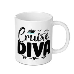 Cruise Diva Mug, Nautical Mug, Cruise Lover Gift, Vacation Gift, Funny Mug, Travel Mug, Cruise Trip Mug, Gift For Her, Gift For Women - Tawshia