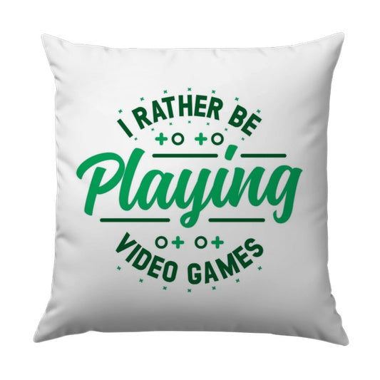 Video Game Pillow, Gamer Room Decor, I Rather Be Playing, Gaming Gifts, Video Games Lover, Decorative Pillows, Throw Pillow - Tawshia