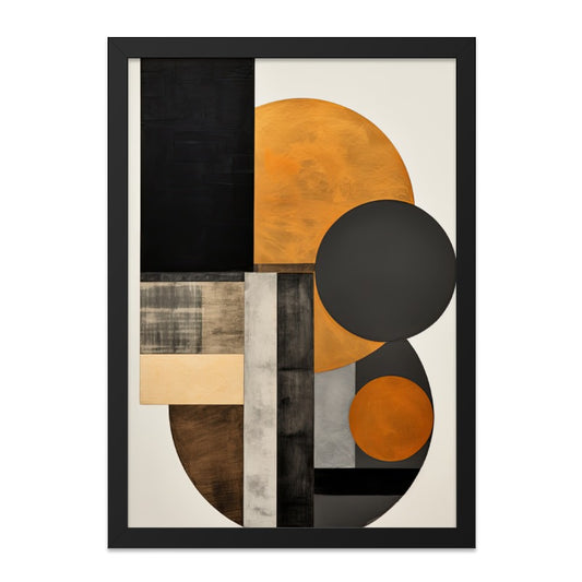 Abstract Geometric Wall Art, Modern Shapes Print, Contemporary Art Decor, Circle and Rectangle Artwork, Home Office Decor - Tawshia