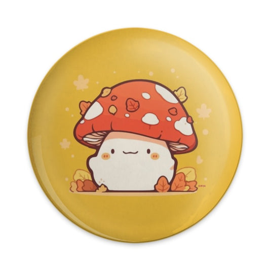 Cute Mushroom Pinback Button, Autumn Aesthetic, Kawaii Decor, Mushroomcore Gift, Cottagecore Style, Nature Lover, Unique Button Badge - Tawshia