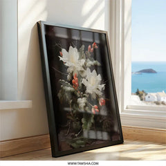 Epiphyllum Wall Art, Orchid Cactus Print, Exotic Flower Artwork, Botanical Wall Decor, Blooming Cactus Art, Floral Home Decor - Tawshia