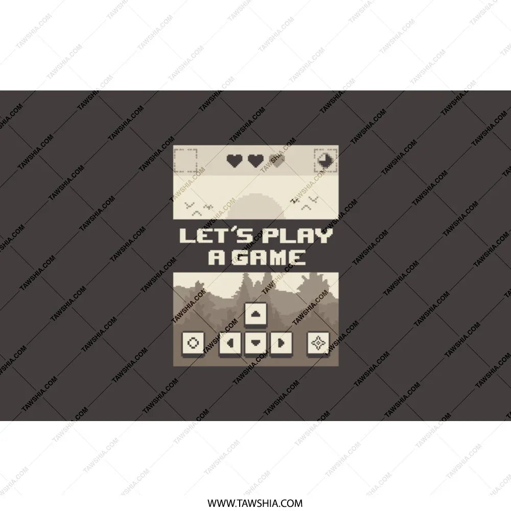 Let's Play a Game Pixel Art Style Design product