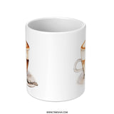 Latte Art Mug, Coffee Lover Gift, Watercolor Mug, Heart Coffee Mug, Beverage Mug, Drinkware, Coffee Cup, Unique Mug Design - Tawshia