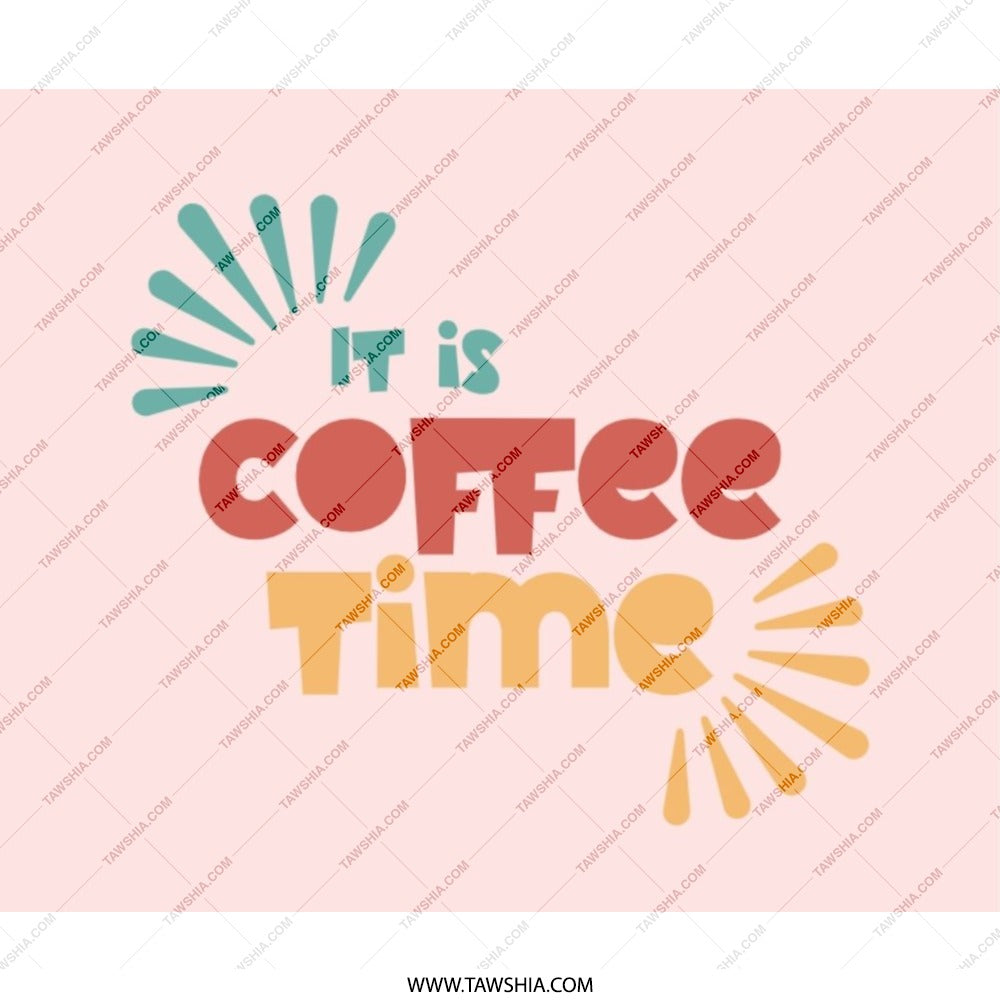 It is Coffee Time Mouse Pad, Cute Desk Decor, Coffee Lover Gift, Fun Office Accessory, Home Office, Work From Home, Kawaii, Stylish - Tawshia