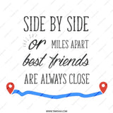 Best Friend Mug, Long Distance Friendship Gift, Side by Side, Unique Friendship Mug, Birthday Gift, Friendship Coffee Mug - Tawshia