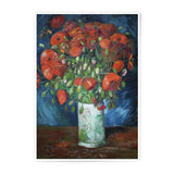 Red Poppies Photographic Print, Floral Art, Flower Still Life, Impressionist Painting, Vase of Flowers, Botanical Wall Decor - Tawshia