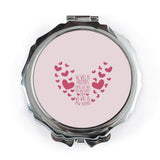 Friends Forever Pocket Mirror, Heart Design Compact Mirror, Cute Friendship Gift, Best Friend Present, Travel Makeup Mirror - Tawshia