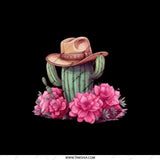 Cowboy Cactus Pocket Mirror, Western Pocket Mirror, Floral Pocket Mirror, Unique Pocket Mirror, Gift for Her, Everyday Carry Mirror - Tawshia