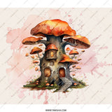 Mushroom House BackPack, Whimsical Fantasy BackPack, Unique Design Bag, Fungi Art Backpack, Forestcore Aesthetic Rucksack - Tawshia