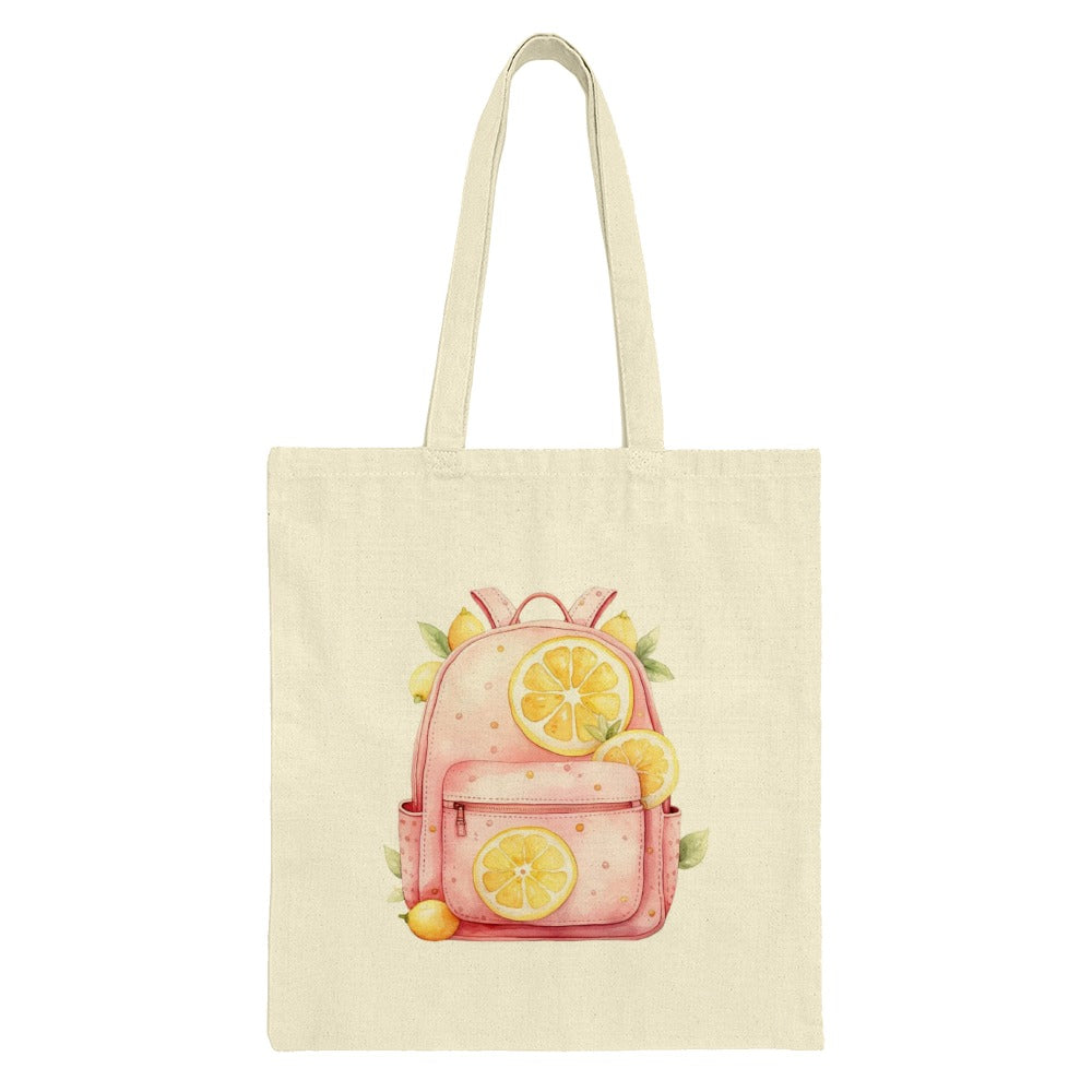Lemon Backpack Tote Bag, Cute School Bag, Watercolor Fruit Tote, Trendy Tote Bag, Gift for Her, Summer Bag, Stylish Tote, Everyday Tote - Tawshia