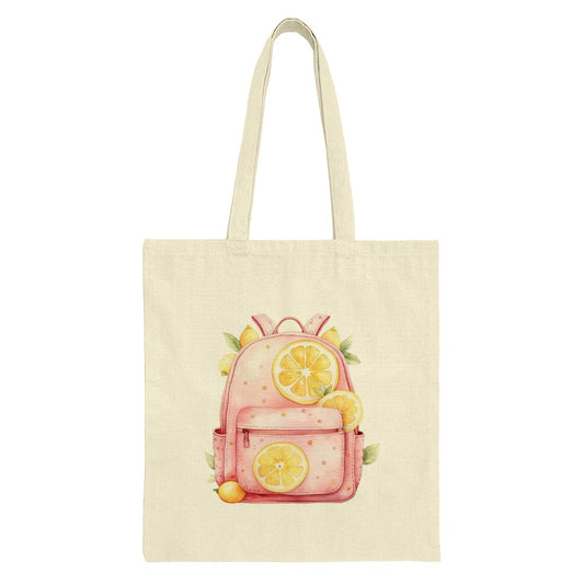 Lemon Backpack Tote Bag, Cute School Bag, Watercolor Fruit Tote, Trendy Tote Bag, Gift for Her, Summer Bag, Stylish Tote, Everyday Tote - Tawshia