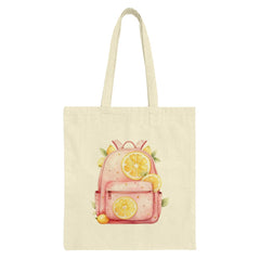 Lemon Backpack Tote Bag, Cute School Bag, Watercolor Fruit Tote, Trendy Tote Bag, Gift for Her, Summer Bag, Stylish Tote, Everyday Tote - Tawshia