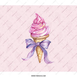 Cute Ice Cream Cone Backpack, Watercolor Treat, Pink Dessert Backpack, Sweet Fashion, Kawaii Backpack, Foodie Gift, Backpack for Girls - Tawshia