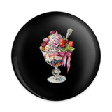 Berry Dessert Pinback Button, Sundae Button, Cute Food Pin, Sweet Treat Button, Dessert Lover Gift, Chef Gift, Confectionery Art - Tawshia