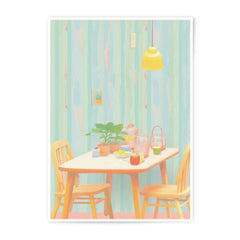 Cozy Kitchen Still Life Photographic Print, Pastel Room Decor, Whimsical Art Print, Home Interior Photo Print, Unique Wall Art - Tawshia