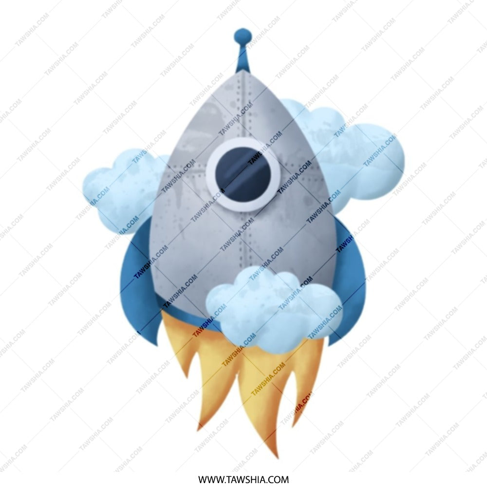 Rocket Tote Bag, Space Adventure, Cute Spaceship Design, Carry All Tote, Reusable Grocery Bag, Book Bag, Travel Tote Bag, Everyday Bag - Tawshia