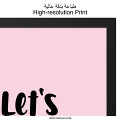 Lets Be Friends Wall Art, Friendship Quote Print, Pink Wall Decor, Best Friends Gift, Typography Wall Art, Cute Room Decor, Wall Decor - Tawshia