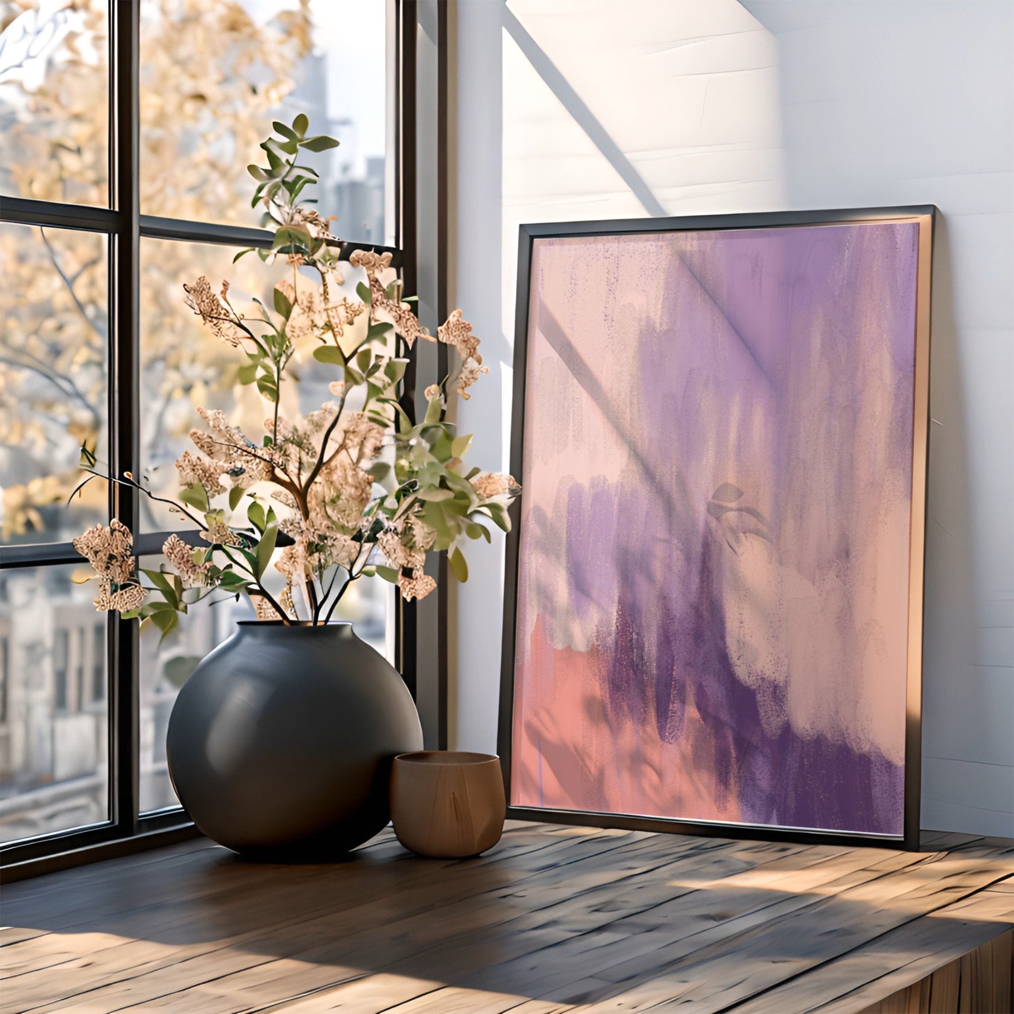Abstract Pastel Colors Wall Decor Artwork Frame product type