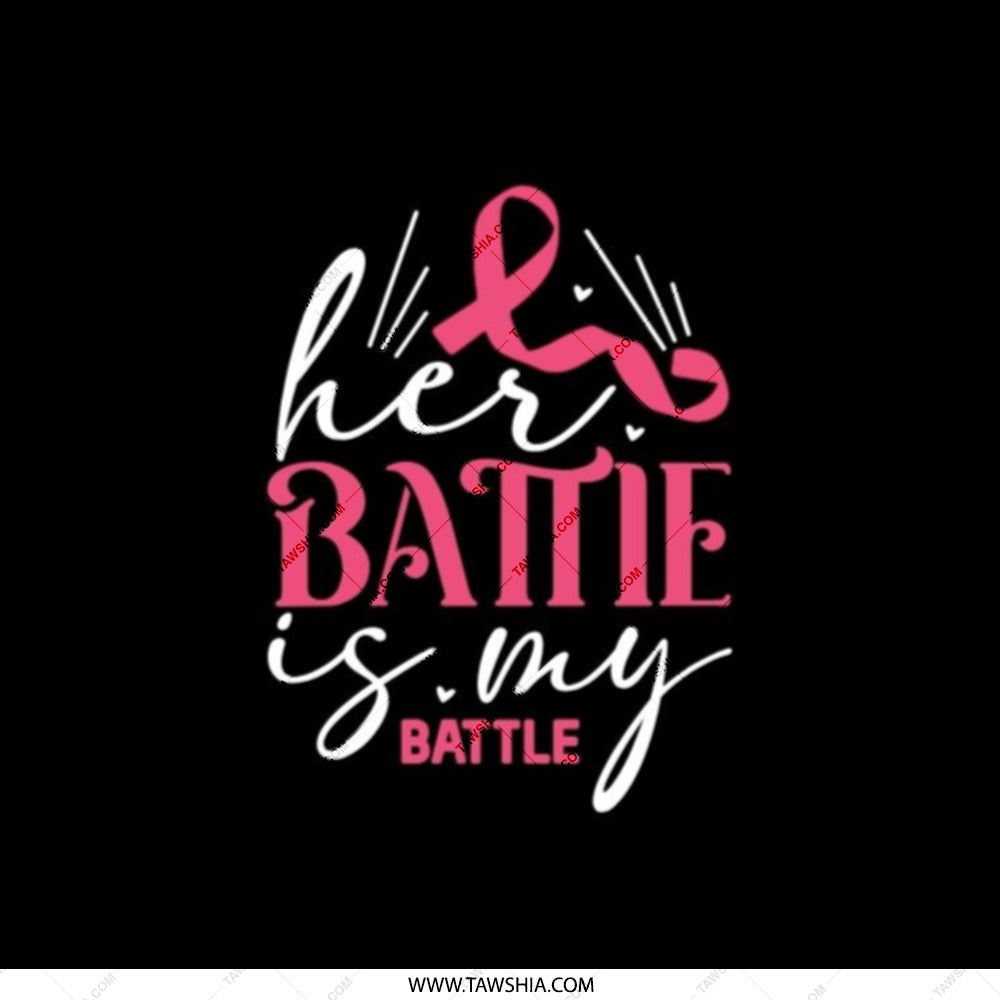 Breast Cancer Awareness Pocket Mirror, Her Battle, Pink Ribbon, Portable Mirror, Makeup Mirror, Gift for Her, Inspirational Pocket Mirror - Tawshia