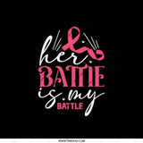 Breast Cancer Awareness Pocket Mirror, Her Battle, Pink Ribbon, Portable Mirror, Makeup Mirror, Gift for Her, Inspirational Pocket Mirror - Tawshia