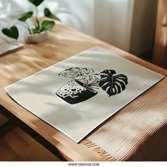 Monstera Photographic Print, Houseplant Art, Modern Botanical Decor, Tropical Leaf Print, Minimalist Home Decor, Potted Plant Photography - Tawshia