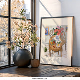 Still Life Wall Art, Flowers and Fruit Art Print, Home Decor, Floral Painting, Modern Art, Kitchen Art, Dining Room Wall Decor - Tawshia
