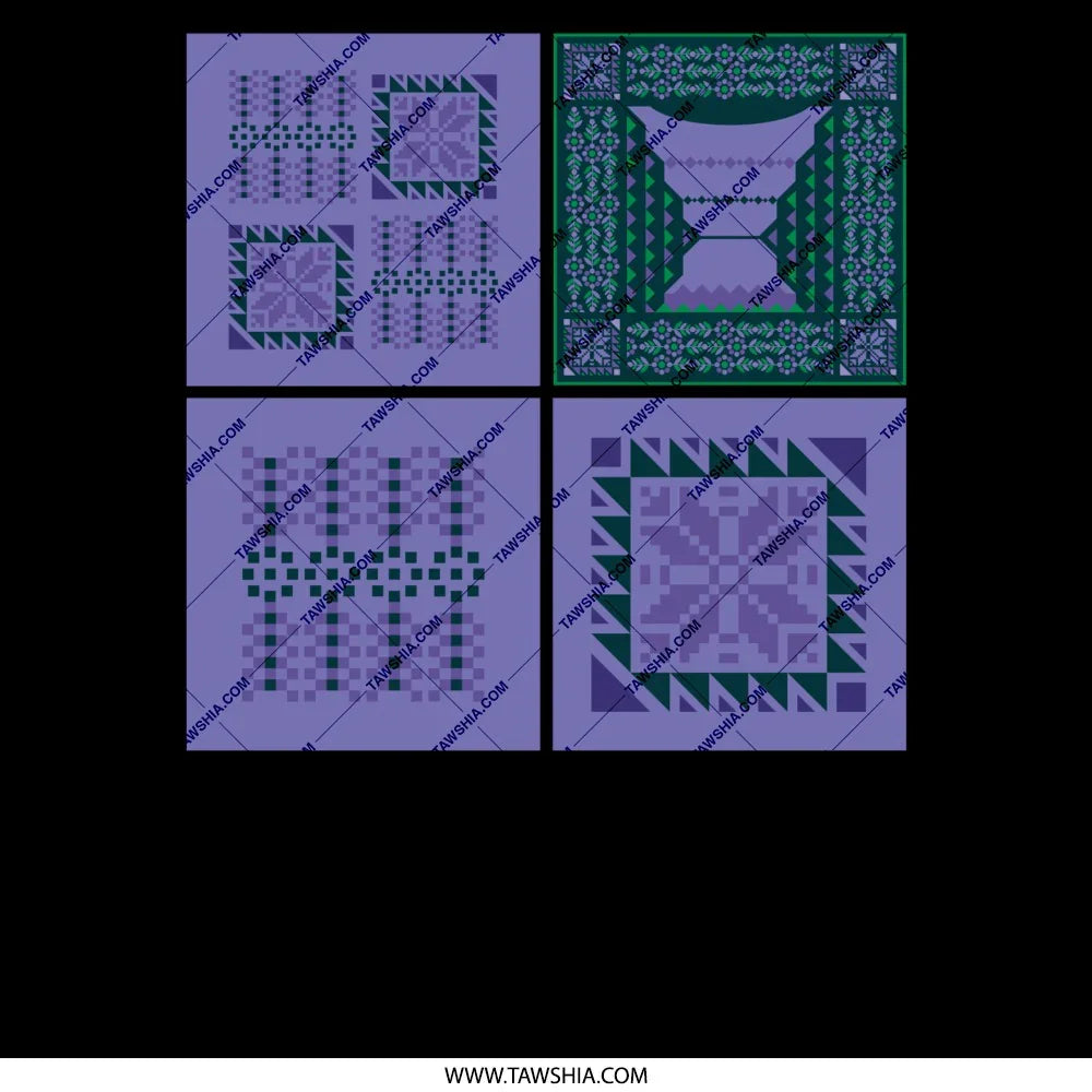 Geometric Patterns Design Vibrant Purple Tapestry product type