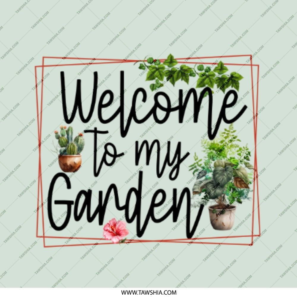 Welcome To My Garden Pinback, Gardener Gift, Plant Lover, Gardening Button, Floral Badge, Nature Accessory, Indoor Plants Pin - Tawshia