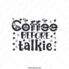 Coffee Before Talkie Pillow, Caffeine Lover Gift, Funny Coffee Saying Pillow, Morning Routine Decor, Coffee Bean Throw Pillow - Tawshia