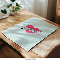 Heart Photographic Print, I Love You Photo Print, Valentine Gift Print, Romantic Photo Prints, Love Heart Home Decor - Tawshia