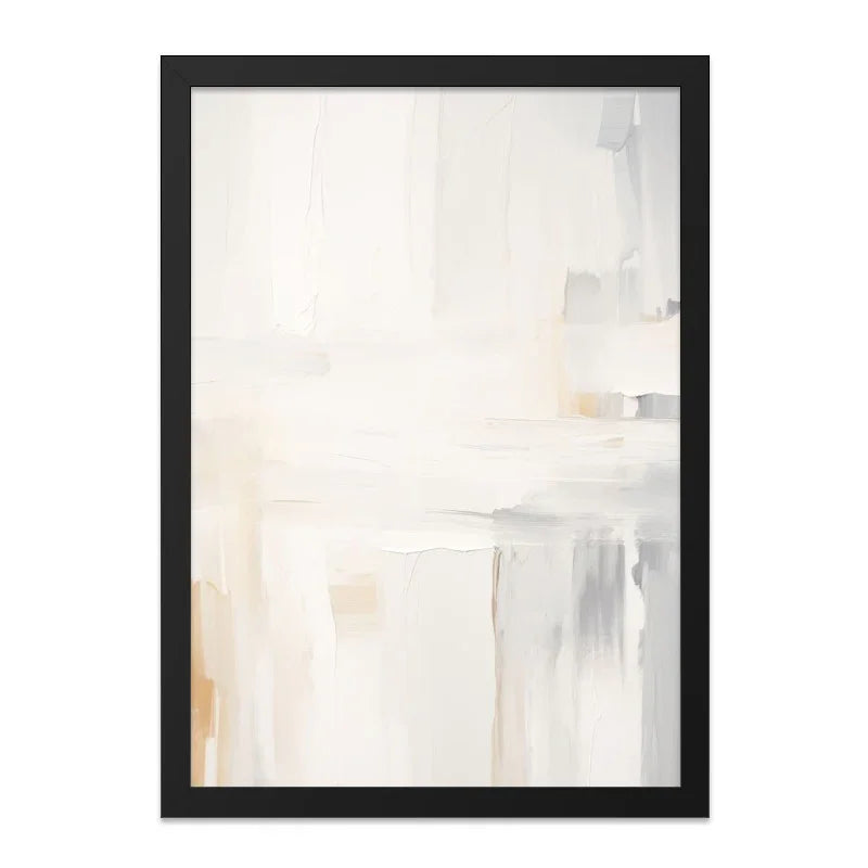 Abstract Neutral Wall Art, Minimalist Painting Print, Modern Home Decor, Beige Gray Artwork, Contemporary Art Print, Framed Wall Decor - Tawshia