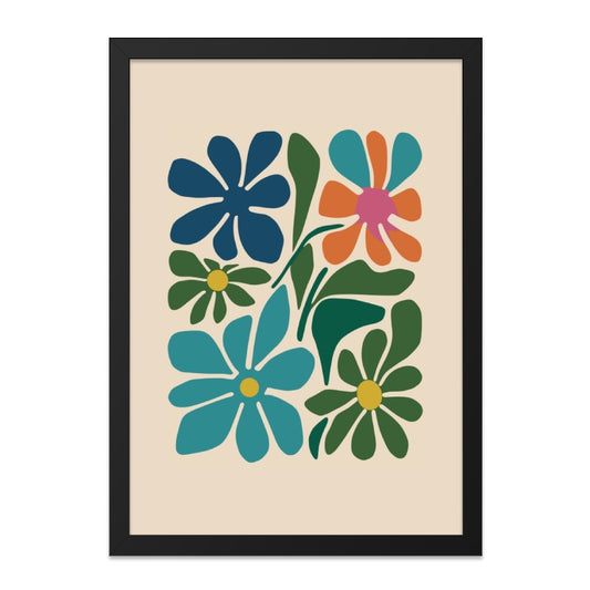 Floral Wall Art Print, Colorful Flower Art, Modern Floral Art, Botanical Wall Decor, Flower Poster, Floral Home Decor - Tawshia