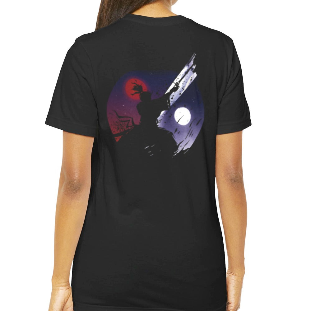 Silhouette Ninja Design on Black Shirt product type