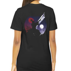 Silhouette Ninja Design on Black Shirt product type