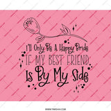 Happy Bride Best Friend Mouse Pad, Bridal Gift, Bridesmaid, Wedding Day Gift, Friendship, Office Decor, Desk Accessories - Tawshia
