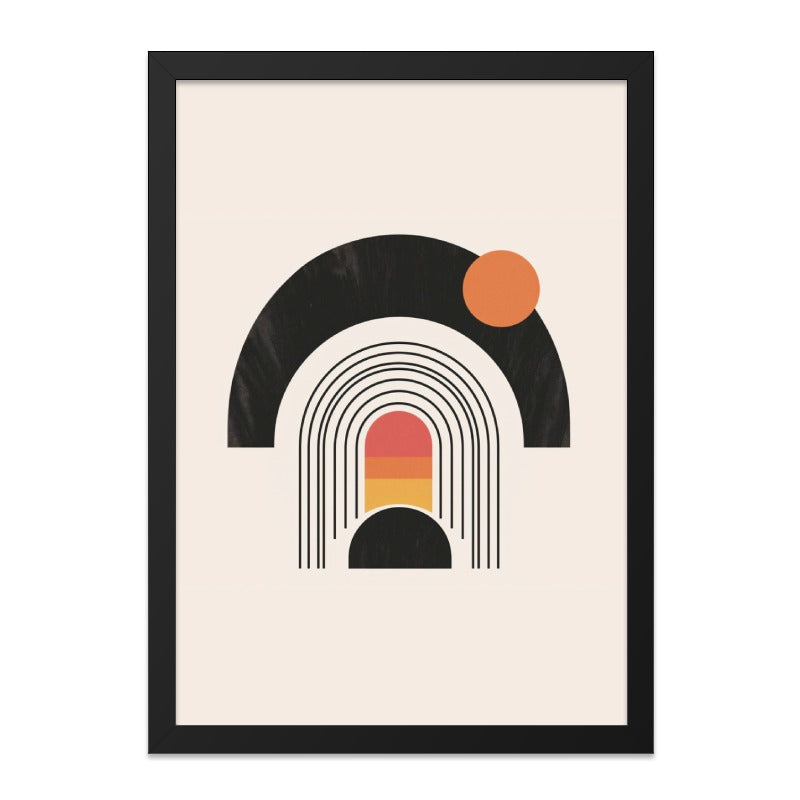 Abstract Geometric Wall Art, Modern Art Print, Minimalist Home Decor, Circle Arch Poster, Contemporary Art, Scandi Wall Decor - Tawshia