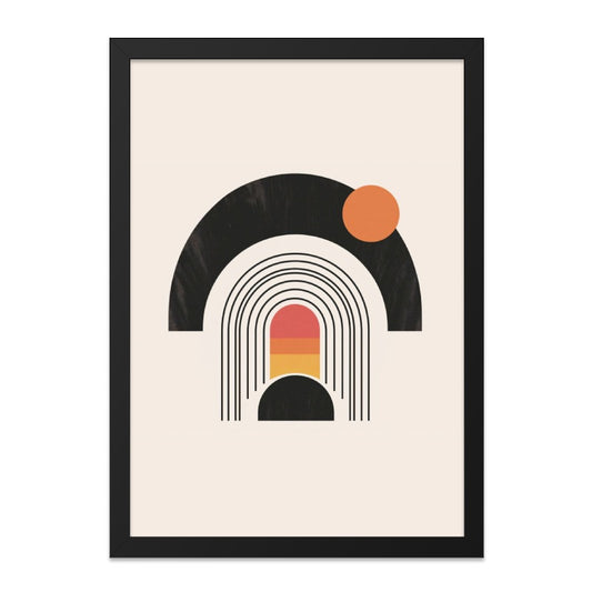 Abstract Geometric Wall Art, Modern Art Print, Minimalist Home Decor, Circle Arch Poster, Contemporary Art, Scandi Wall Decor - Tawshia