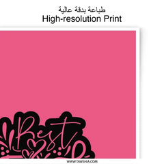 Best Friends Forever Print, Friendship Gift, Photographic Prints, Pink Wall Art, Best Friend Art, Typography Print, Friends Forever - Tawshia