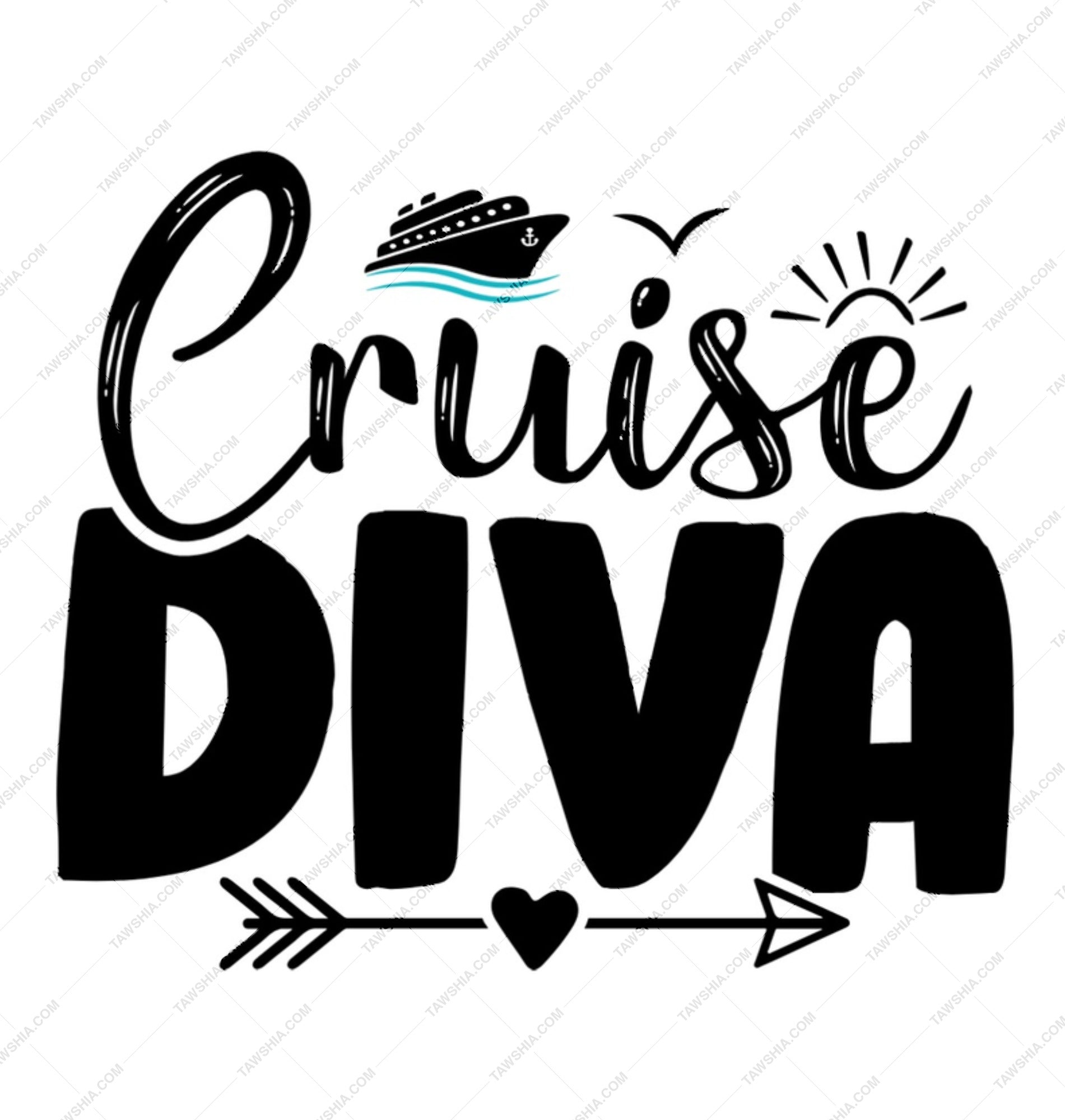 Cruise Diva Mug, Nautical Mug, Cruise Lover Gift, Vacation Gift, Funny Mug, Travel Mug, Cruise Trip Mug, Gift For Her, Gift For Women - Tawshia